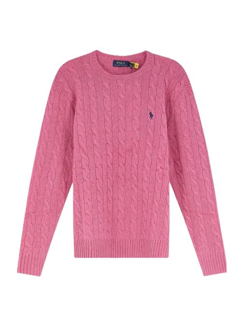 Maglione con lavorazione intrecciata rosa Polo Ralph Lauren | 710-876762-501THULIAN PINK